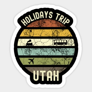 Holidays Trip To Utah, Family Trip To Utah, Road Trip to Utah, Family Reunion in Utah, Holidays in Utah, Vacation in Utah Sticker